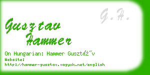 gusztav hammer business card